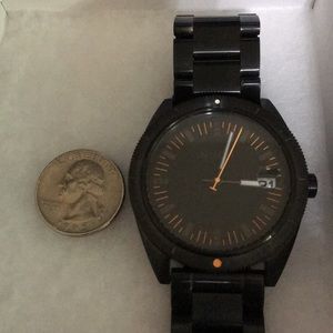 EUC Men's Nixon Rover SS II Watch - Black / Orange